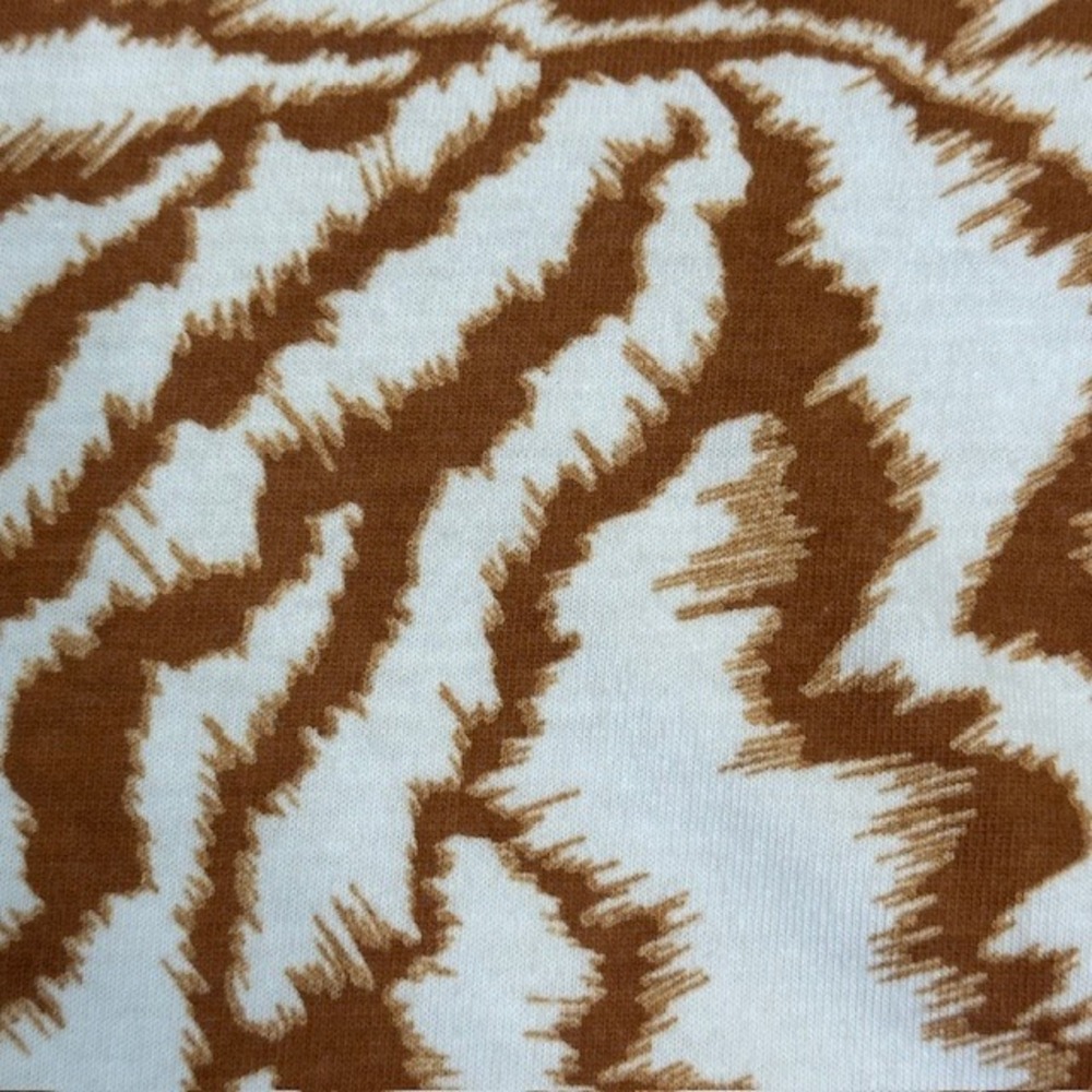 Nine West Midi Dress Brown Zebra Print Casual T-Shirt Dress‎ Large - Picture 9 of 12